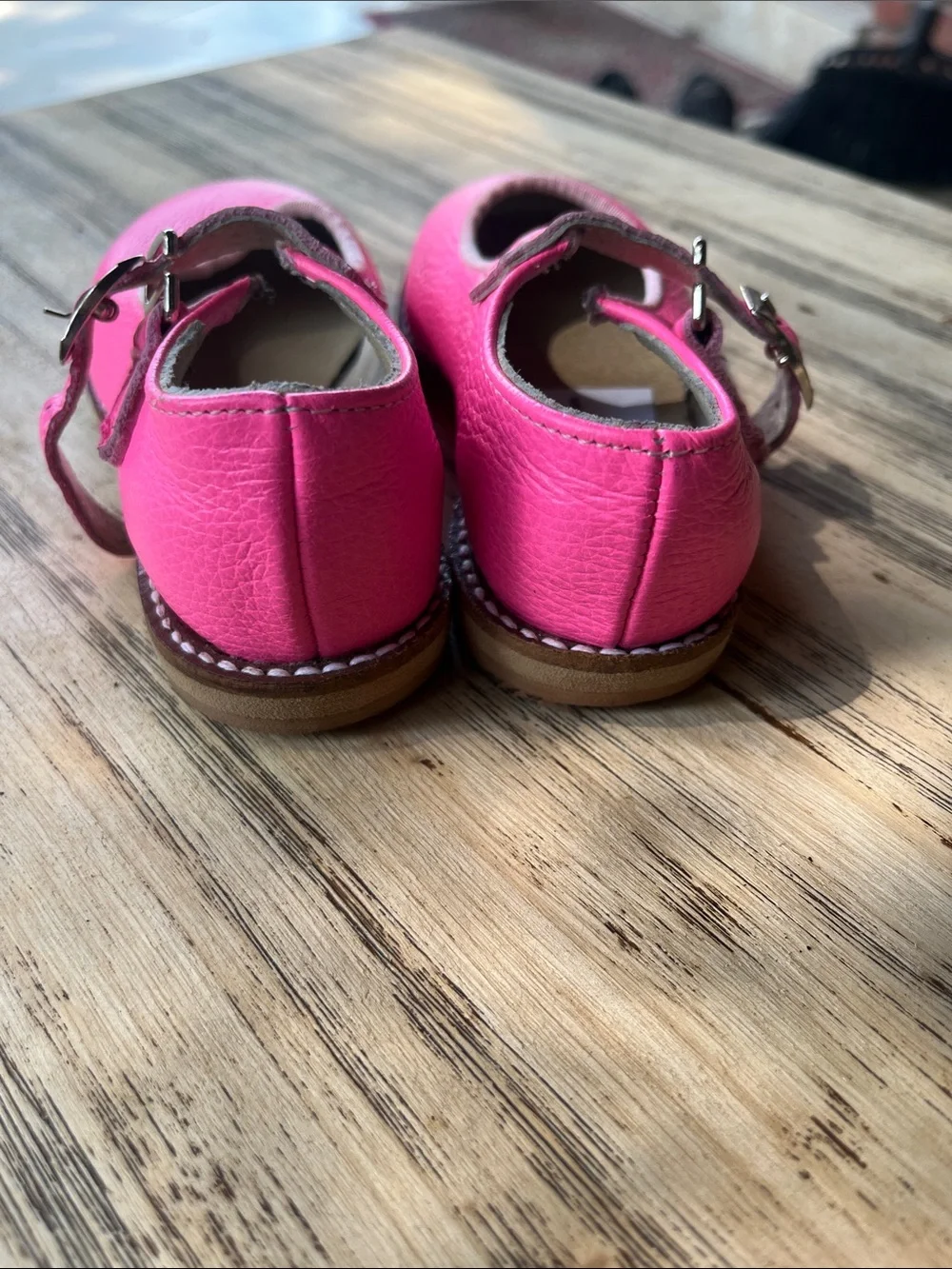 Girls Pink Mary Jane Dress Shoes with Buckle Strap